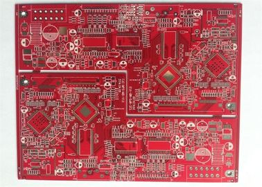 4 Layer PCB FR4 MultiLayer PCB Board UL Marked RED Solder Mask for Power Supplier