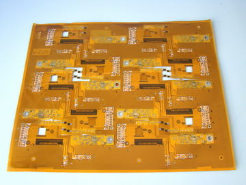 Bottom Contact FPC Connector Flexible PCB Board Yellow , Black Solder Mask
