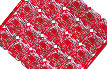 Double Sided PCB  Board , FR4 Printed Circuit Board Gold Finishing And Red Solder Mask