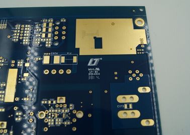 Blue Thick Gold Multilayer PCB Board UL 94 V 0 Flamibility Grade Tg 170